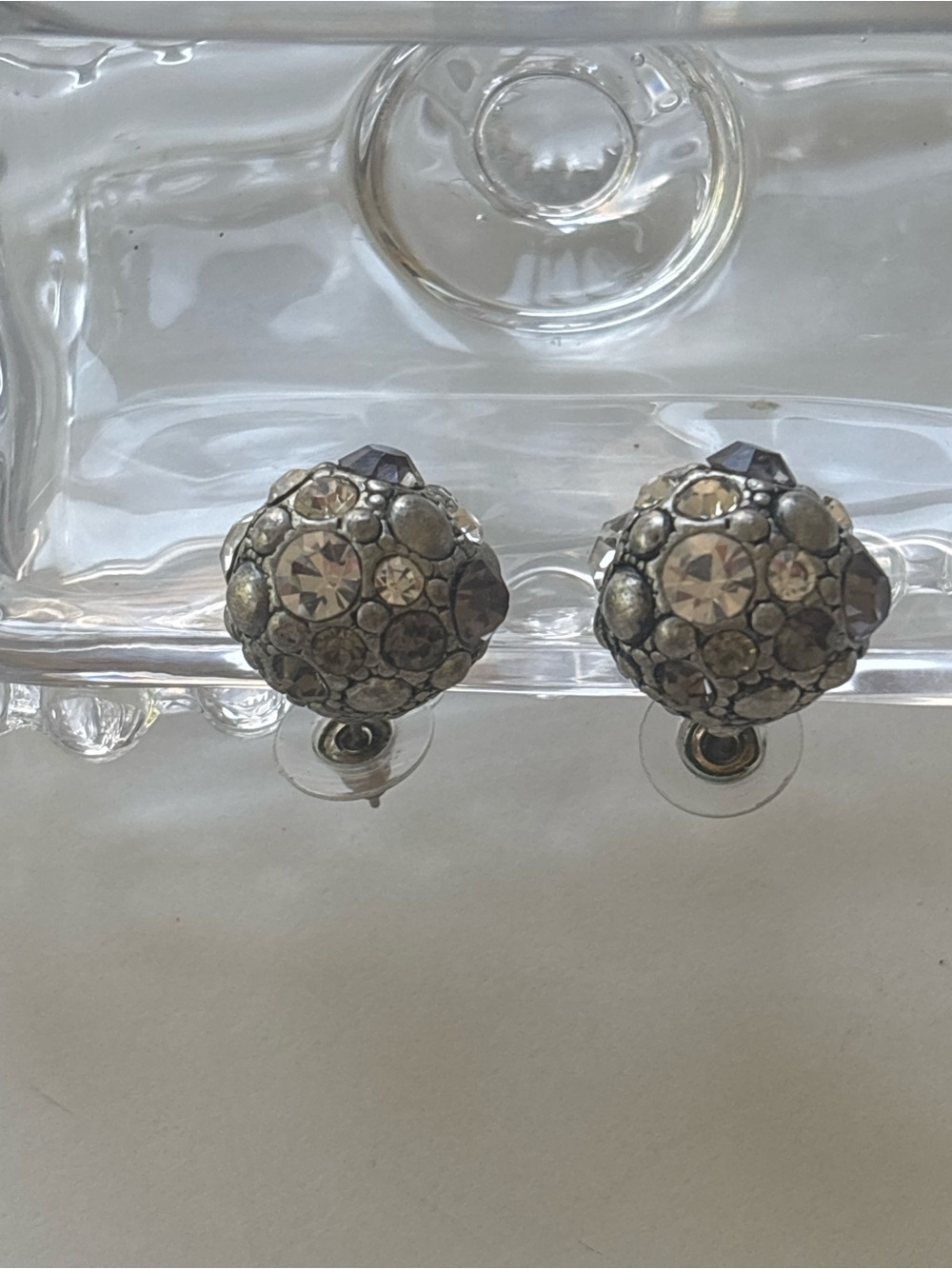 Stud Earrings with Rhinestones